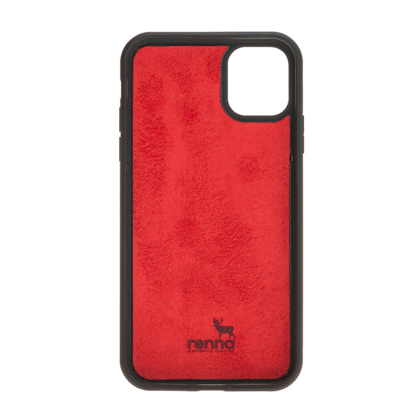 iPhone 11 Pro MAX (6,5``) Echtleder Handyhülle, Leder Case, Rot Flex Cover, Etui