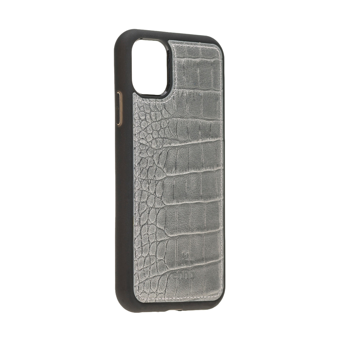 Grau iPhone 11 Pro (5,8'') Echtleder Handyhülle, Leder Case, Flex Cover, Etui