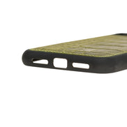 Grün iPhone 11 Pro (5,8'') Echtleder Handyhülle, Leder Case, Flex Cover, Etui