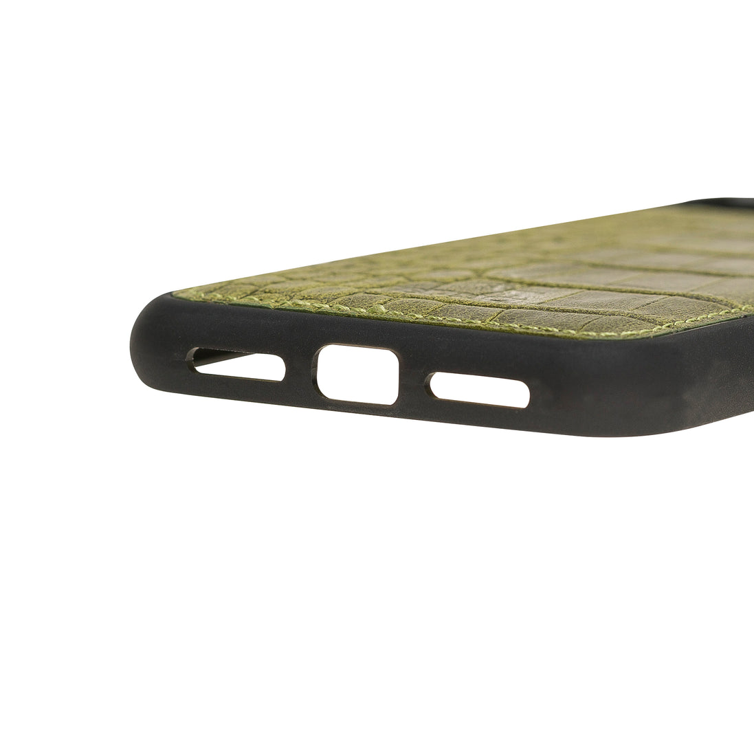 Grün iPhone 11 Pro (5,8'') Echtleder Handyhülle, Leder Case, Flex Cover, Etui