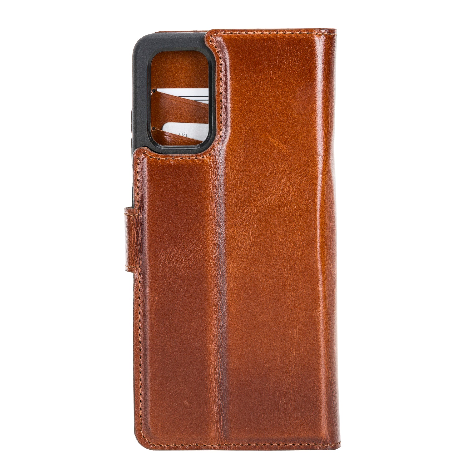 Braun Samsung S20+ Case, abnehmbare Echtleder Handytasche mit Magnet, S20 PLUS Leder Hülle
