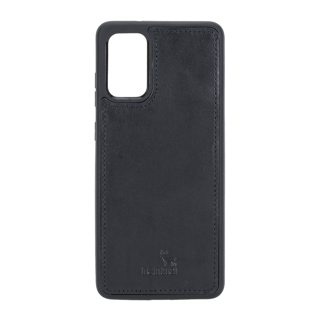 Schwarz Samsung S20+ Case, abnehmbare Echtleder Handytasche mit Magnet, S20 PLUS  Leder Hülle