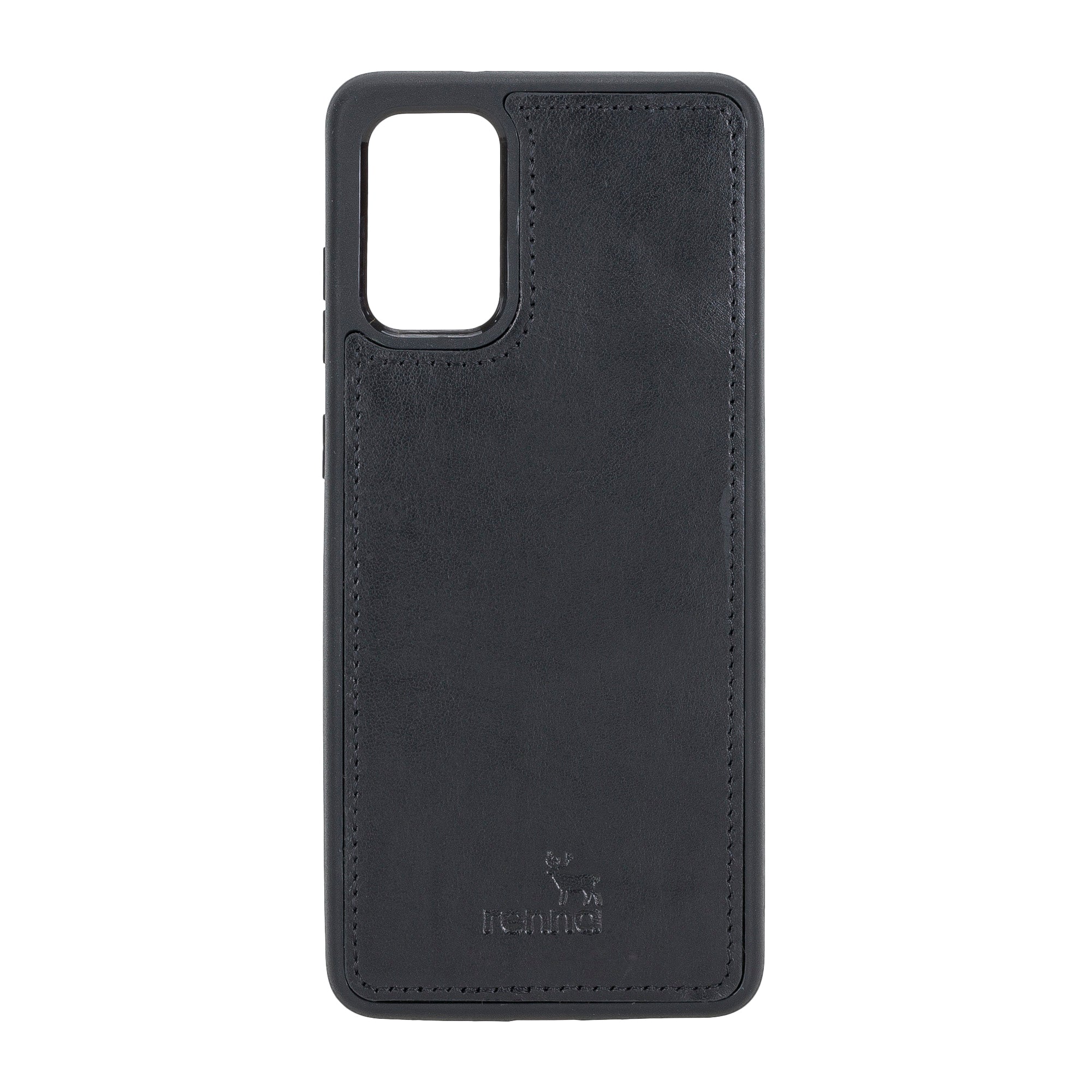 Schwarz Samsung S20+ Case, abnehmbare Echtleder Handytasche mit Magnet, S20 PLUS Leder Hülle