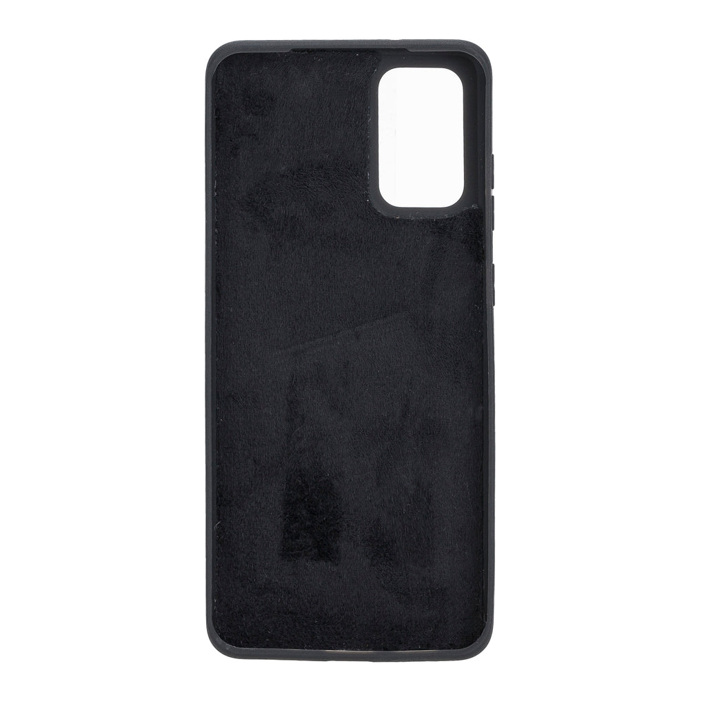 Schwarz Samsung S20+ Case, abnehmbare Echtleder Handytasche mit Magnet, S20 PLUS  Leder Hülle