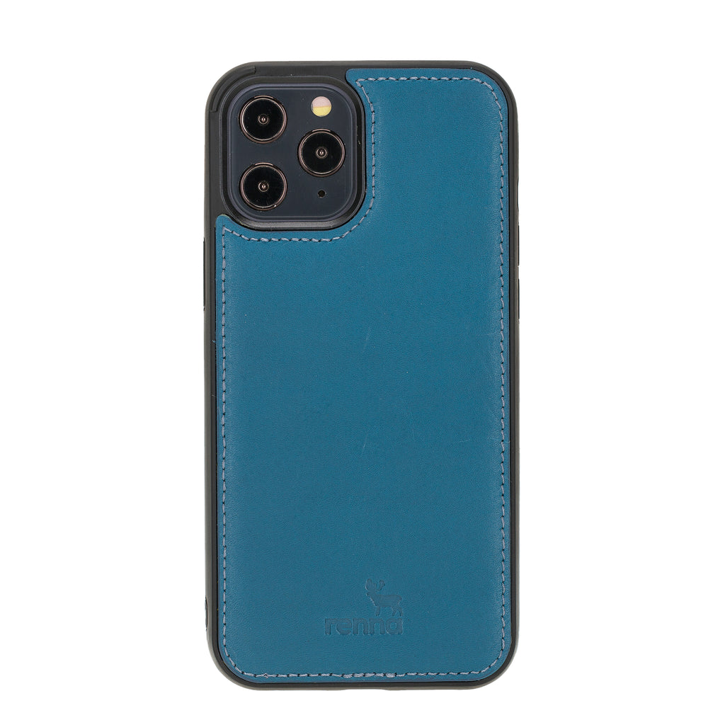 Blue iPhone 12 PRO MAX (6.7") Case Genuine Leather case, handmade leather case Flex Cover