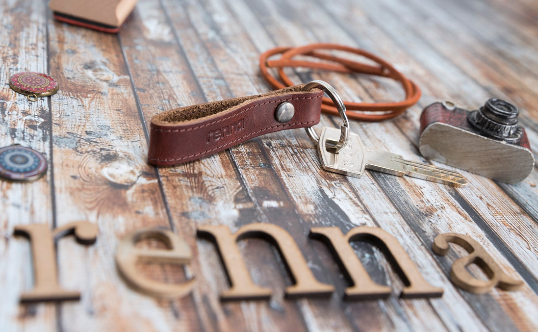 Echtes Leder handgefertigte Schlüsselanhänger
