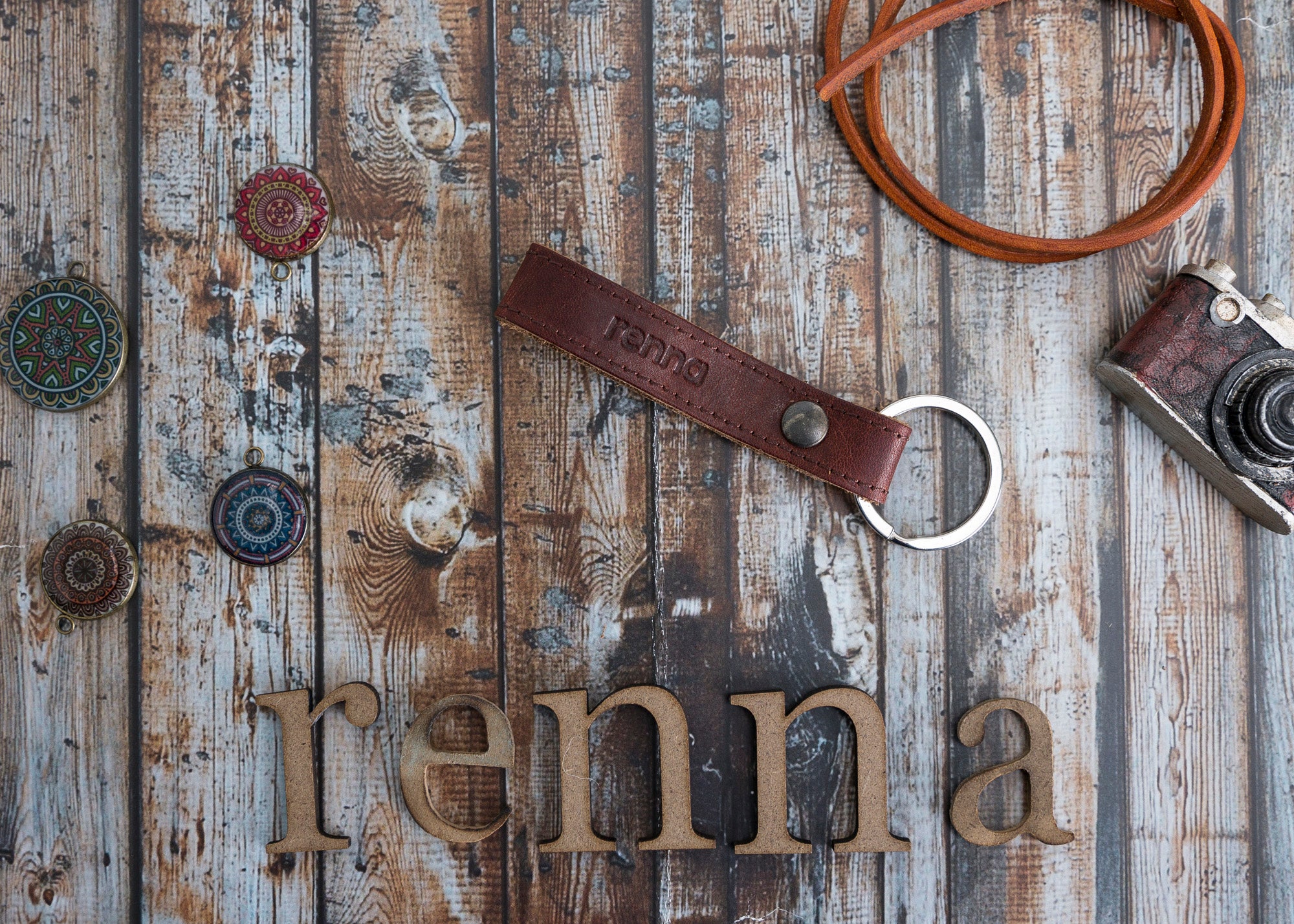 Echtes Leder handgefertigte Schlüsselanhänger