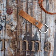 Echtleder Schlüsselanhänger, Braun Leder Schlüsselanhänger