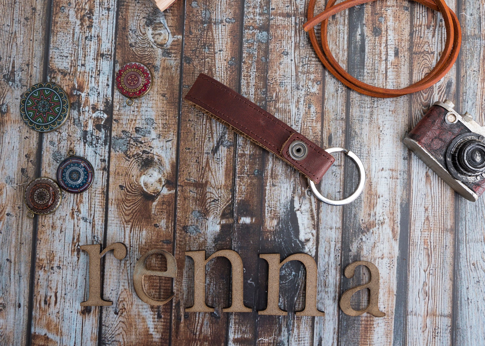 Echtes Leder handgefertigte Schlüsselanhänger