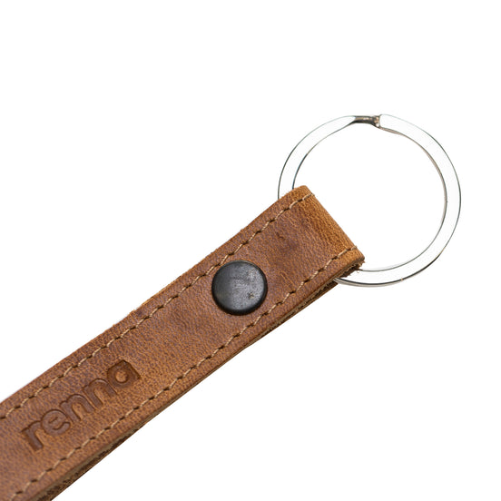 Echtleder Schlüsselanhänger, Braun Leder Schlüsselanhänger
