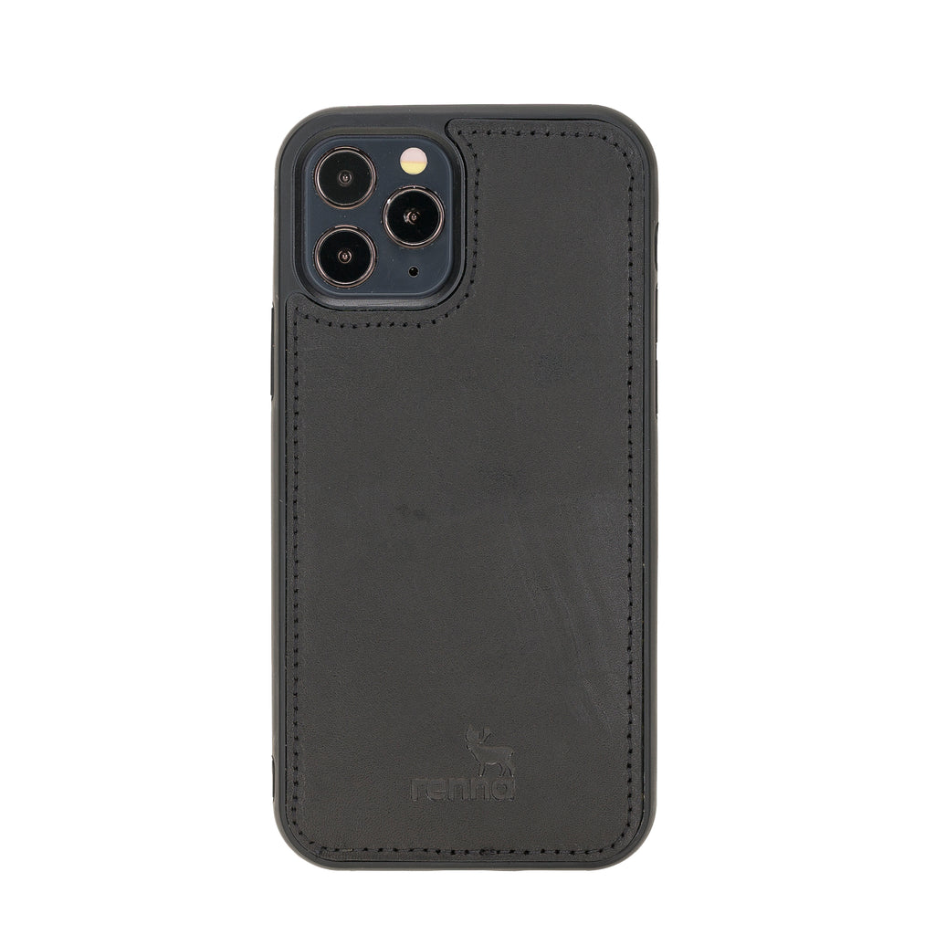 Schwarz iPhone 12 PRO (6.1") Case Genuine Leather case, handmade leather case Flex Cover