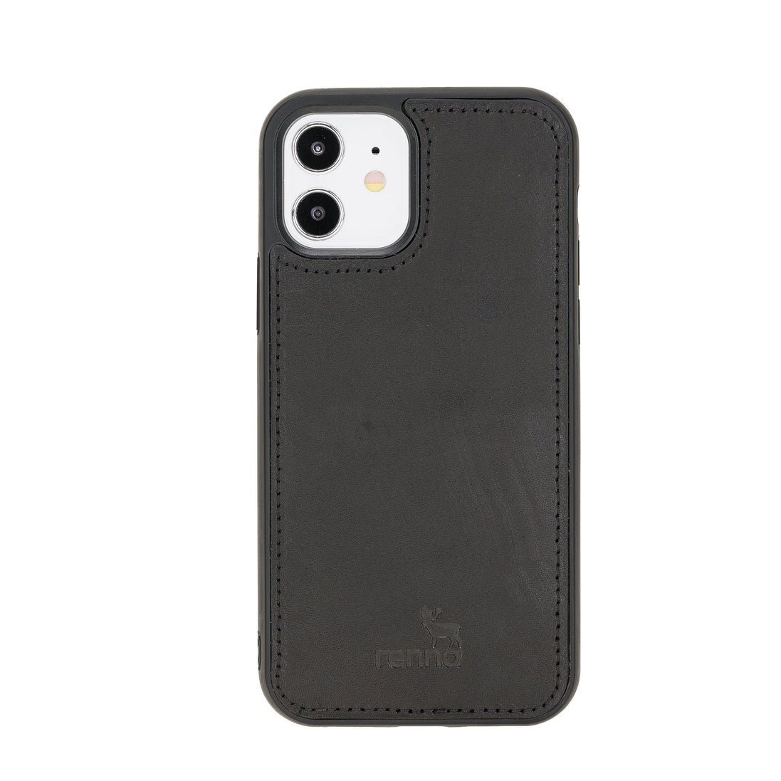 iPhone 12 (6,1") Hülle aus echtem Leder, handgefertigte Lederhülle mit flexibler Schutzhülle