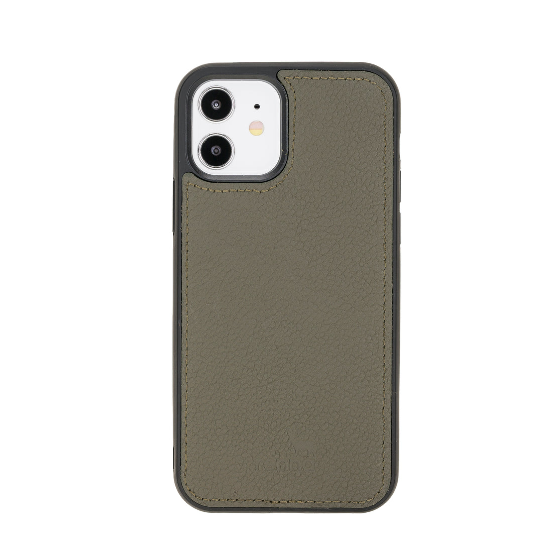 iPhone 12 (6,1") Hülle aus echtem Leder, handgefertigte Lederhülle mit flexibler Schutzhülle