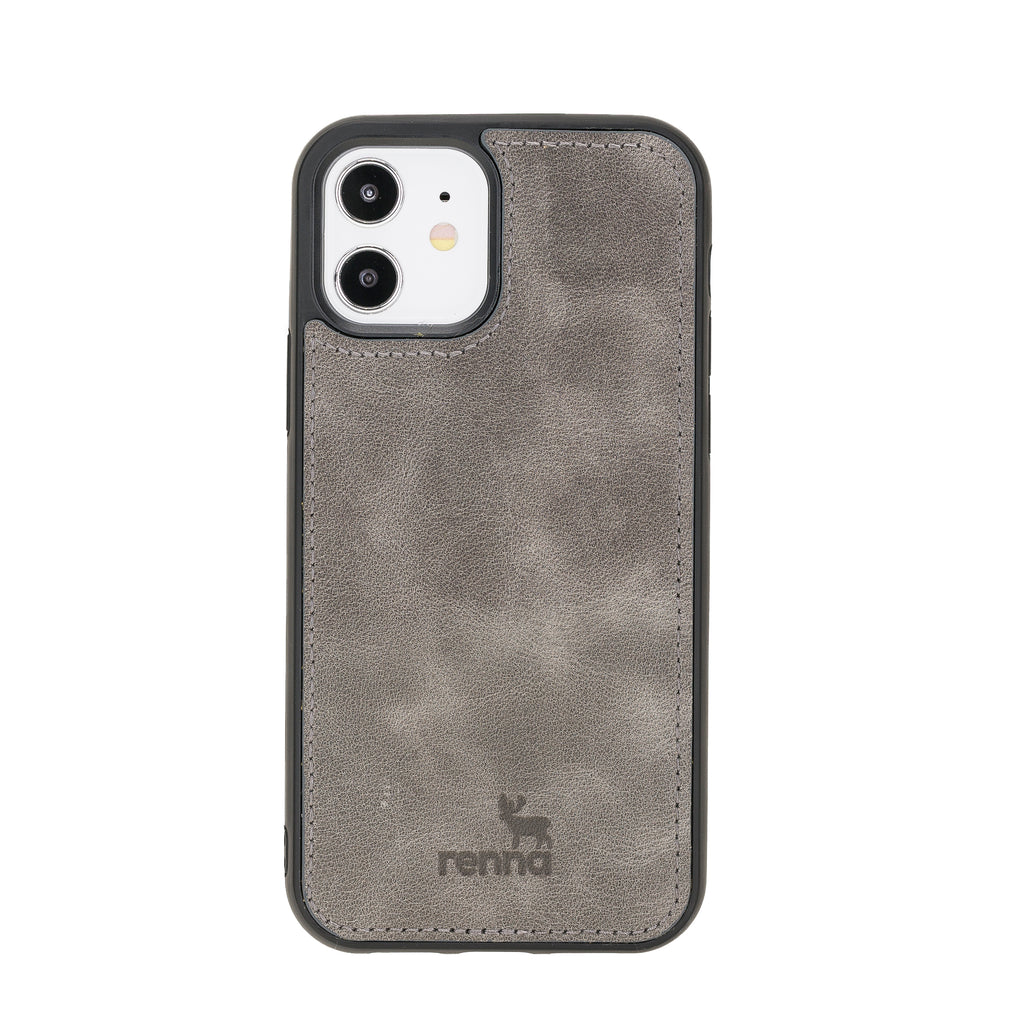 iPhone 12 (6,1") Hülle aus echtem Leder, handgefertigte Lederhülle mit flexibler Schutzhülle