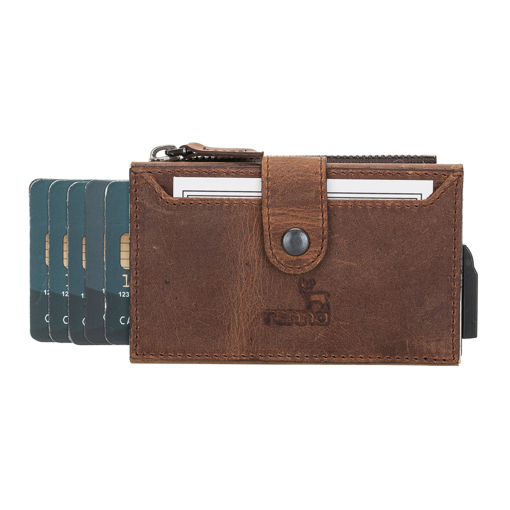 Vintage Brand Designer Portomonee Men Wallet Genuine Leather Credit Card  Slots Short Wallets Portable Slim Money Purse