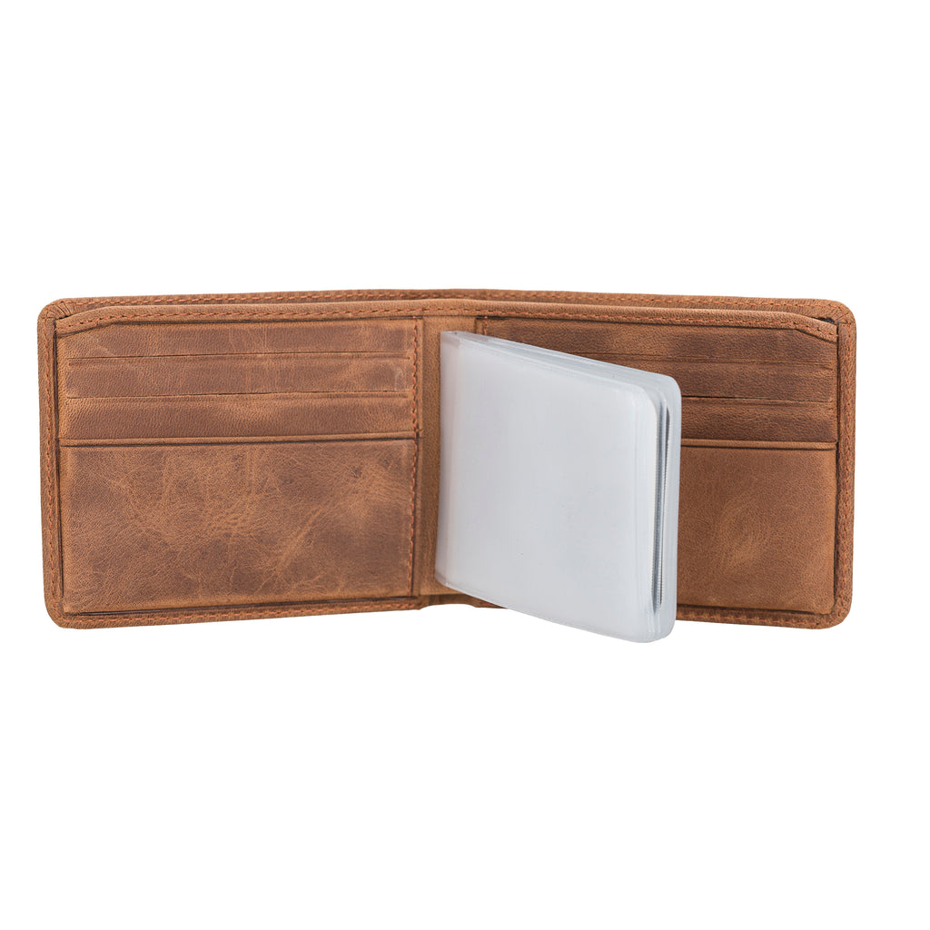 Genuine Cowhide Leather Top Quality Men's Luxury Wallet with Zipper